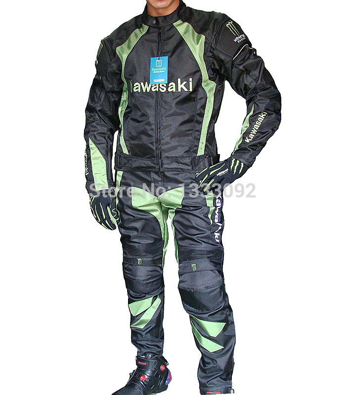 ͻŰ ֽ  Ƿ  ִ  ũ  Motorcyle ̽ Ŷ  /KAWASAKI Latest summer clothing suits racing suits Textile Motorcyle Racing jacket and Pants